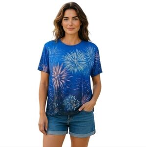 🆕️Gloria Vanderbilt Casuals Tee in Fireworks Fun